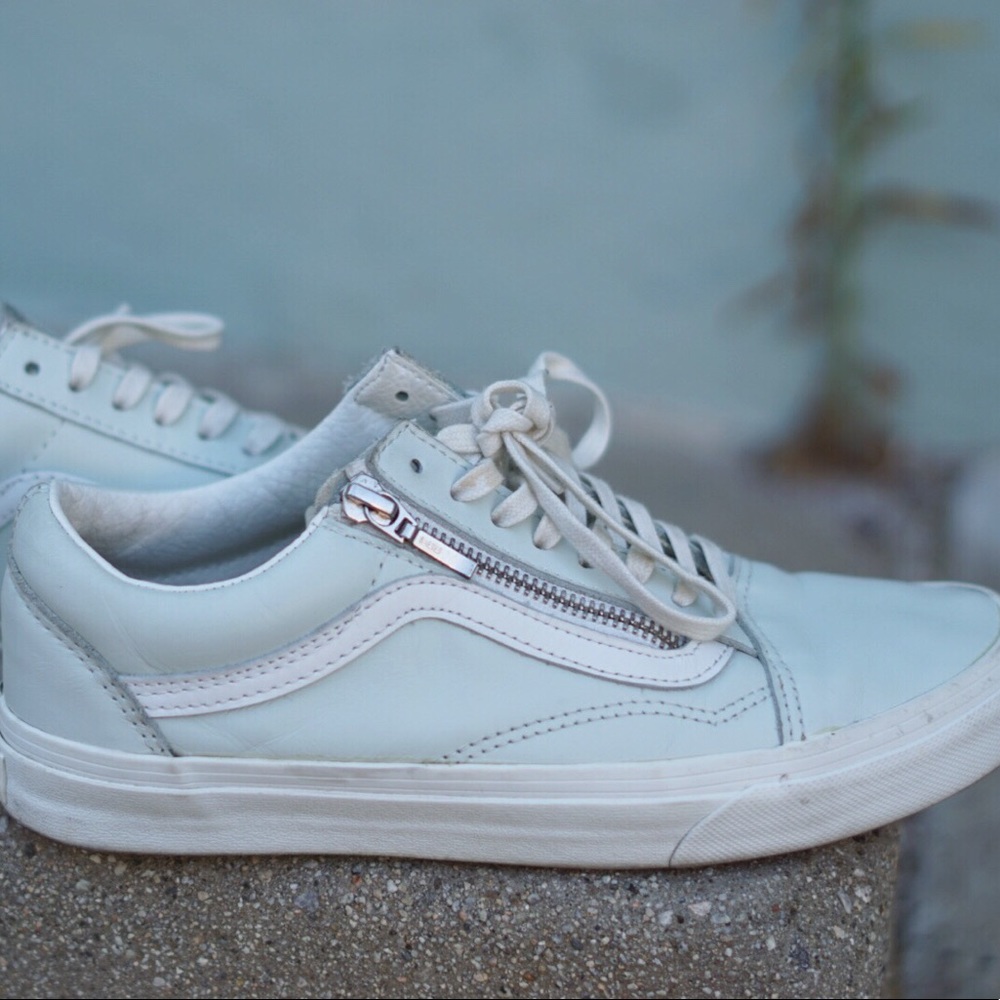 VANS Old School Mint Colored w/ Zipper Leather
